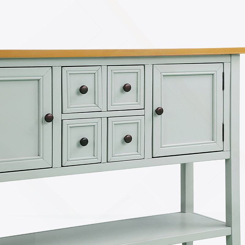 Buffet avec tablette inférieure Cambridge Series Buffet, Bleu / Brun