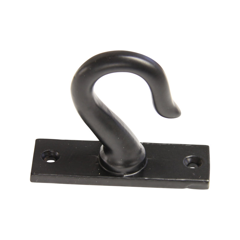 Black Metal 2.2 Inch Decorative Wall Hook