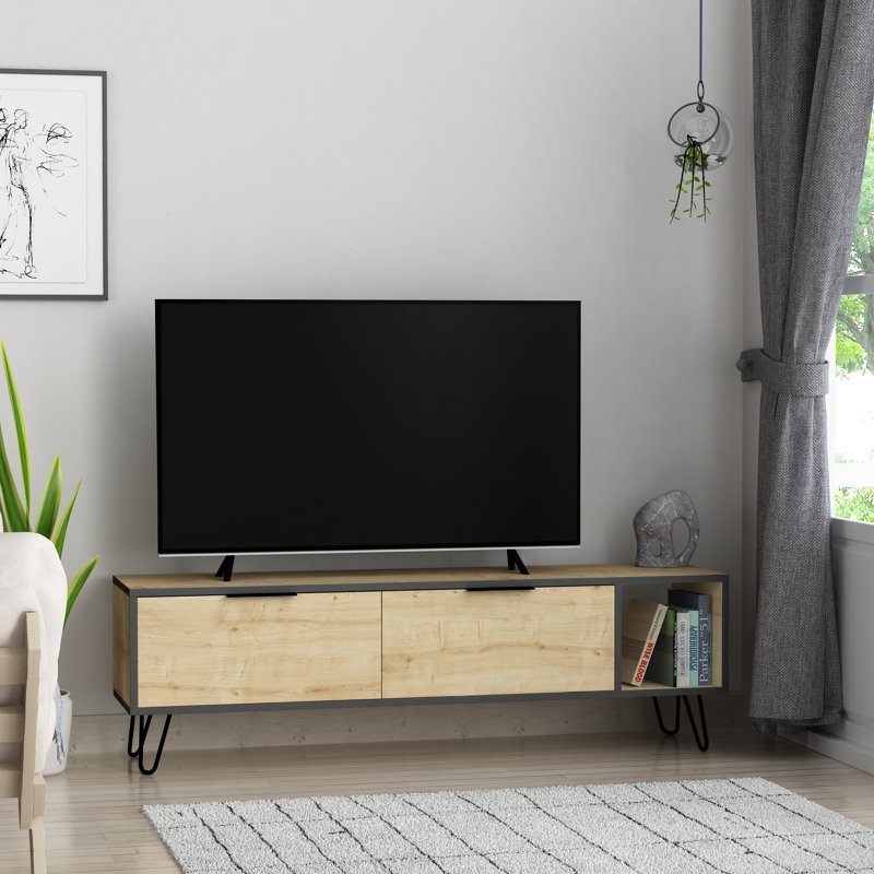 Renay TV Stand for TVs up to 55", Oak/Anthracite