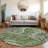 Carmina Green Washable Indoor-Outdoor Rug - -136748220