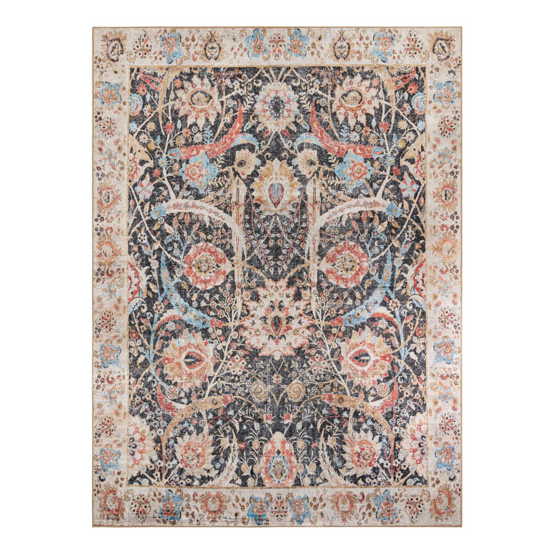 Matilynn Performance Chenille Floral Indoor Rug, Rectangle 9'5" x 13'1"