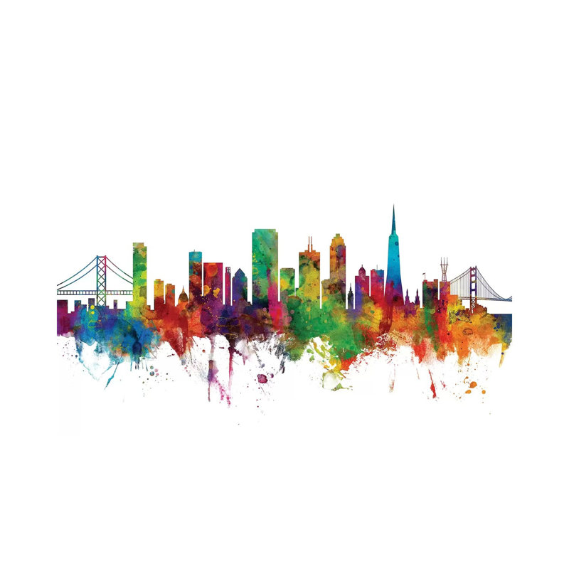 San Francisco, California Skyline by Michael Tompsett - Wrapped Canvas Gallery-Wrapped Canvas Giclée, 152.5 cm H x 101.5 cm W