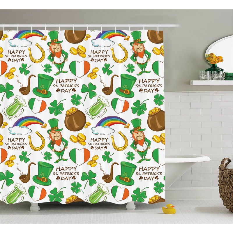 Rideau de douche St-Patrick, H 75 po x l 69 po