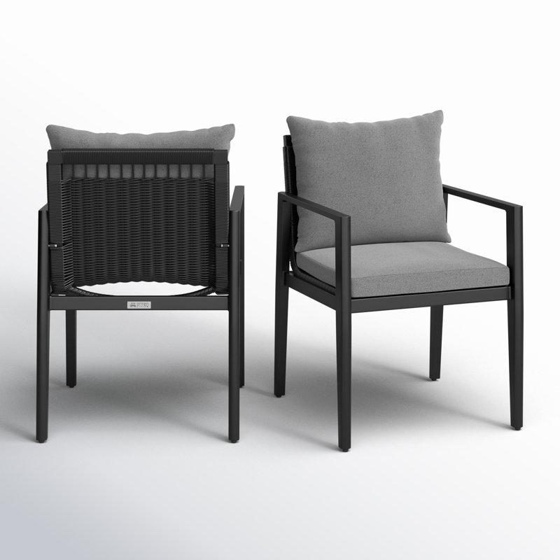 Chaise de patio avec coussin Gerri