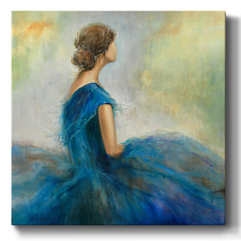 «Lady in Blue II», toile tendue avec châssis, H 40 po x l 40 po