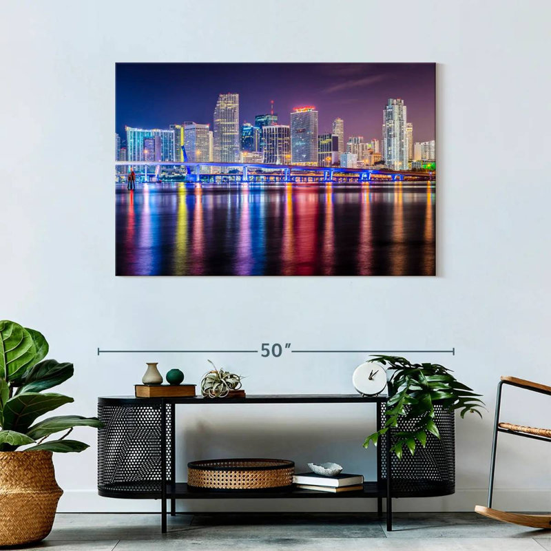 Couleurs Sirci Miami la nuit, H 30 po x l 45 po