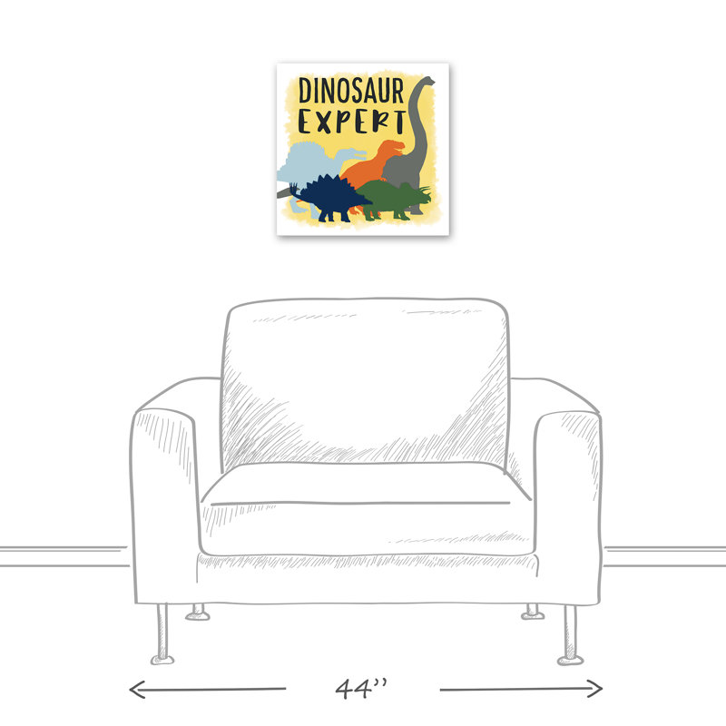 Art sur toile dinosaur expert Whitner, H 16 po x l 16 po x P 1,25 po