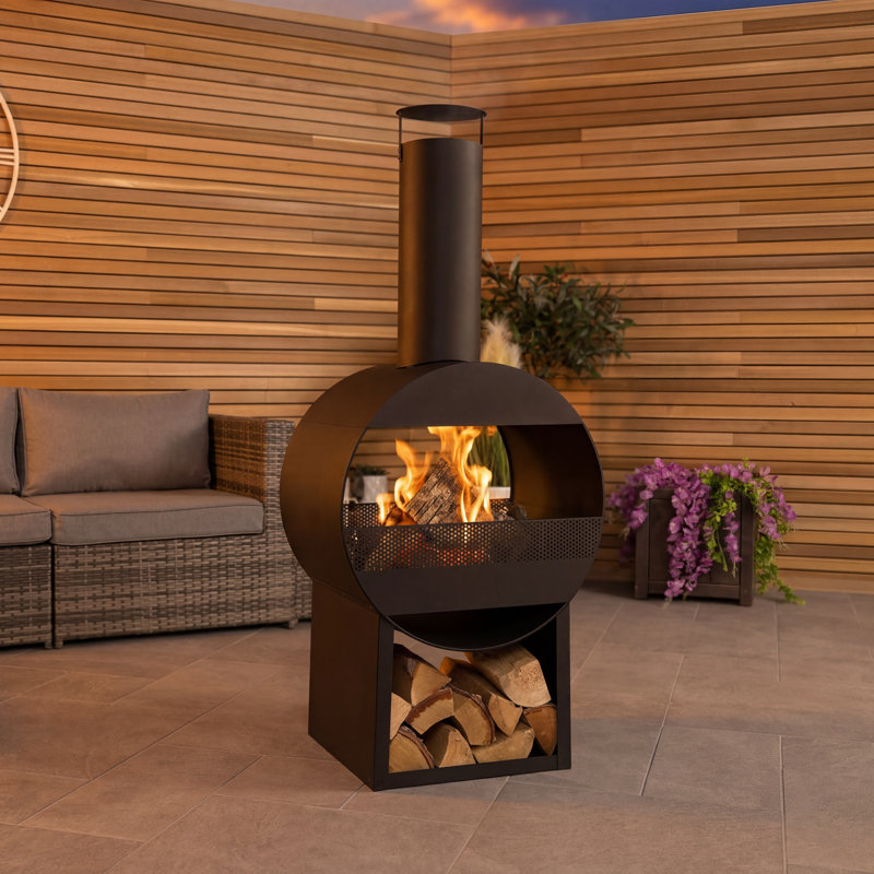 Circle Steel Smokeless Chimnea