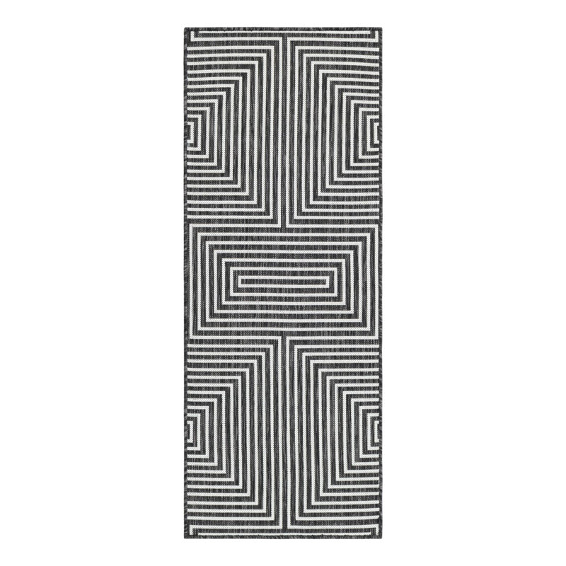 Geometric Indoor / Outdoor Rug, Runner 2' x 5'3"