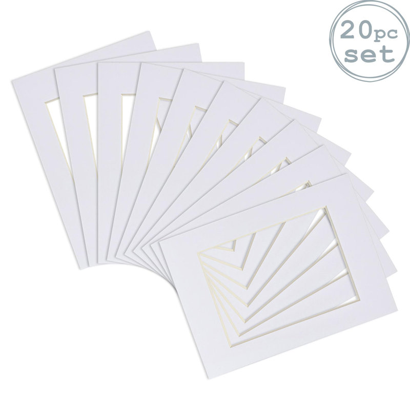 Nicola Spring - Picture Mounts, 25cm H x 20cm W x 0.2cm D, White