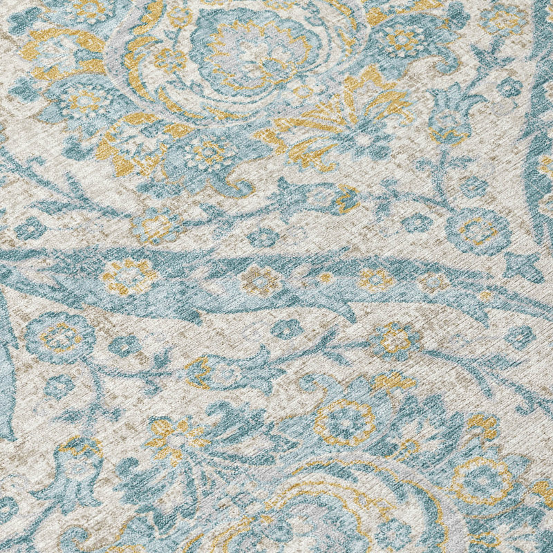 Machine Washable Indoor/Outdoor Chantille ACN2703 Global Rug, 8' x 10', Ivory