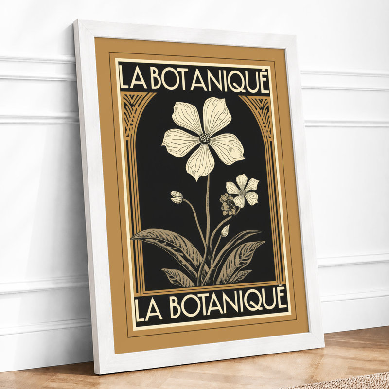 La Botanique Art Deco - Framed Print, A3 - 42.0 x 29.7 cm, White