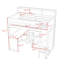 Lit mezzanine simple avec tablettes et garde-robe-764216486