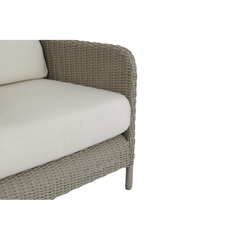 Chaise longue d'extérieur Manhattan avec coussins Sunbrella, Toile lin Sunbrella®