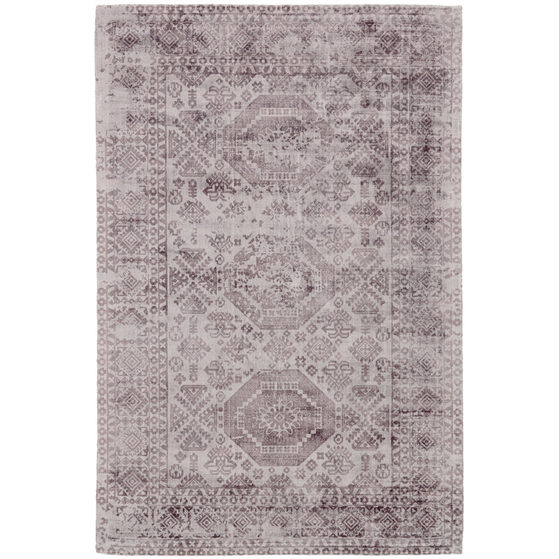 Tapis champignon touffeté à la main de style oriental Adarien, Rectangle 5 pi x 8 pi