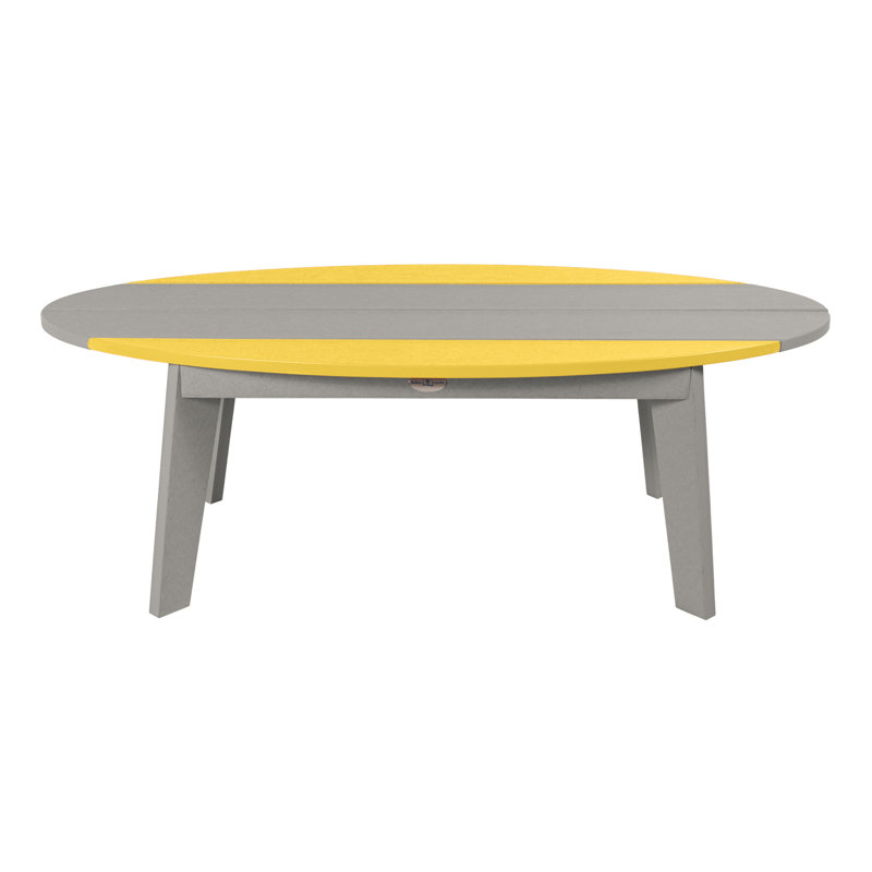 Table basse Shoreline Surfboard, Jaune, Gris