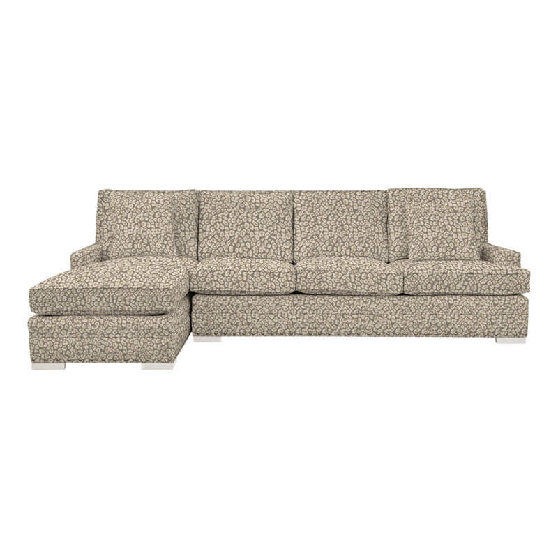 American Bungalow 2-Piece Riverside Chaise Sectional, Callaloo Cotton, Casa Blanca, Yes