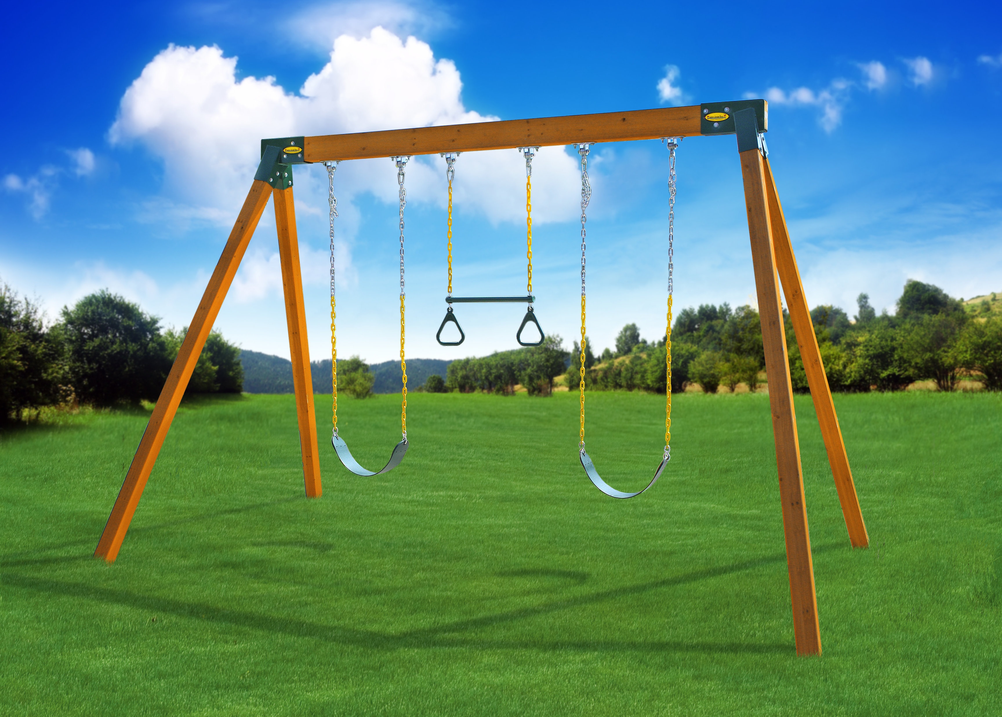 Eastern Jungle Gym Classic Swing Set Kit (Wood Included) & Reviews ...