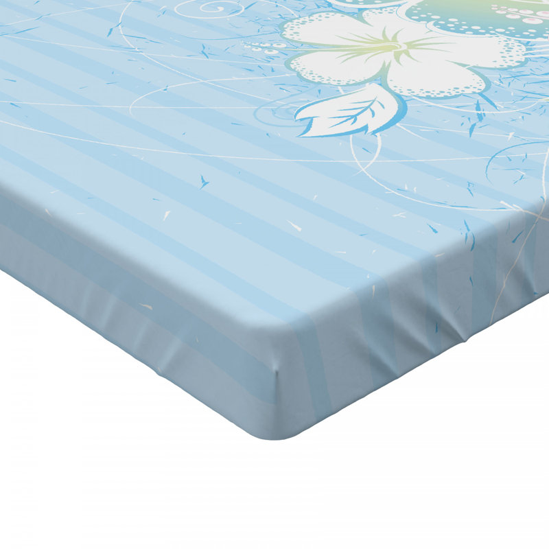 Microfiber Floral Fitted Sheet, Full Fitted Sheet