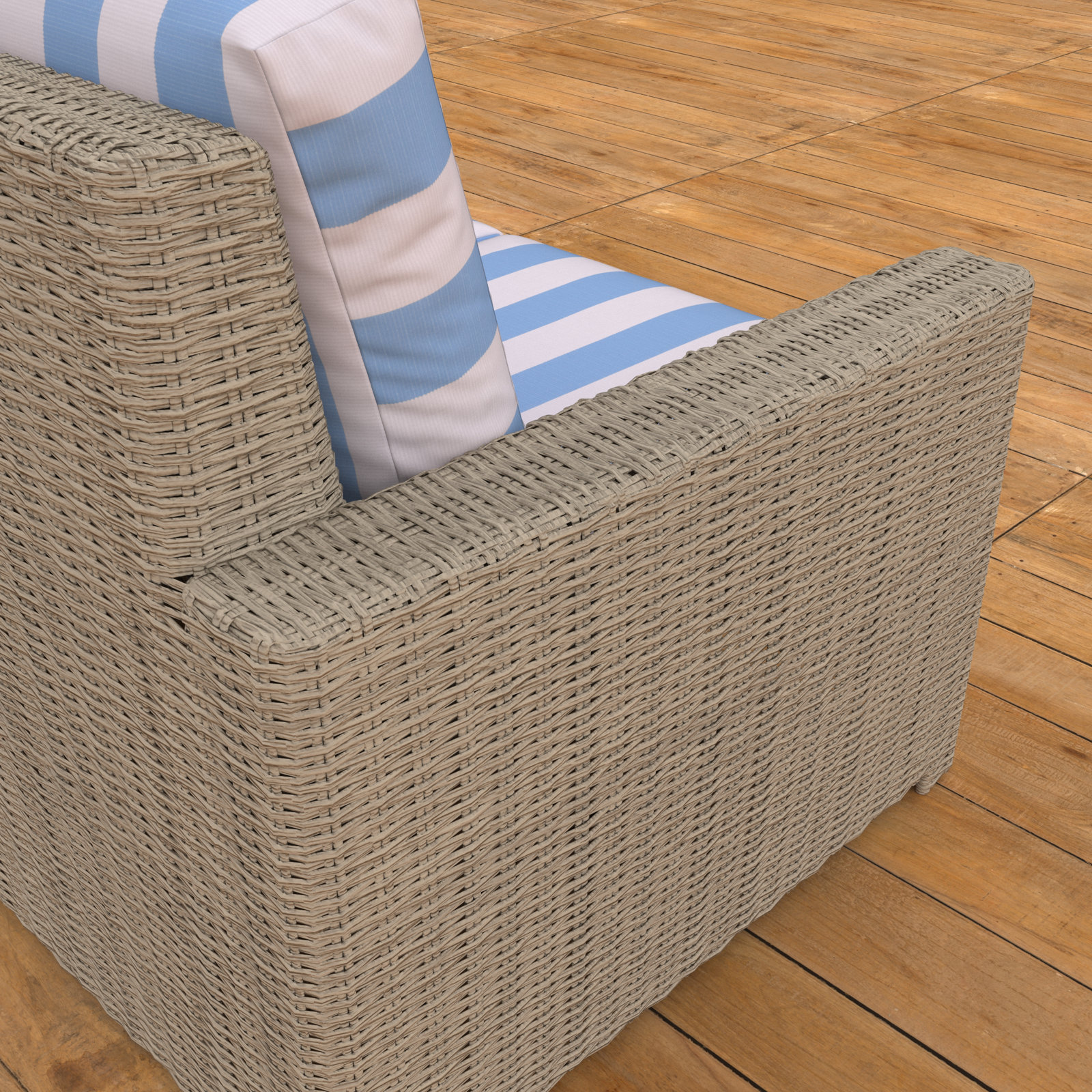 Henri 91" Patio Sectional Set, Refuge Ocean