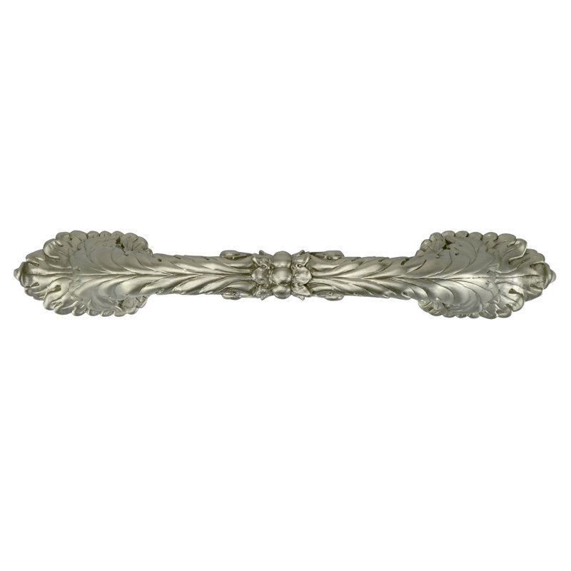 3-1/2” C TO C LOUIS XV PULL FLORENTINE FINISH, Silver
