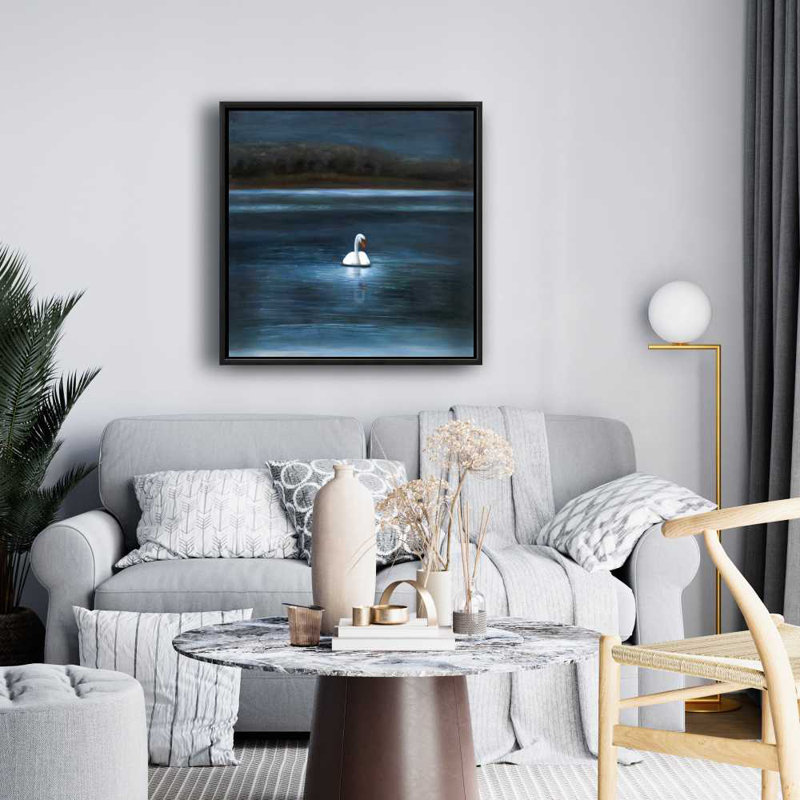 «Beautiful Swan», toile encadrée | Décoration de chambre arbres arbres