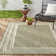 Nicole Miller New York Patio Country Layla Modern Border Indoor/Outdoor Area Rug, Taupe/Ivory