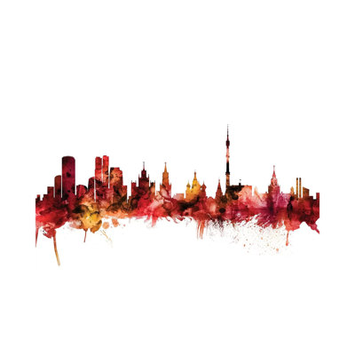 Moscow, Russia Skyline by Michael Tompsett - 1 Piece Wrapped Canvas Wall Art
