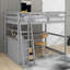 Lit mezzanine simple avec bureau, tablettes et 2 tiroirs-1824524758