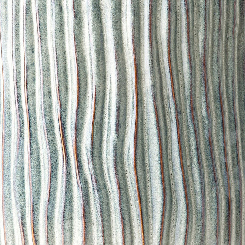 Texture Wave Stool Shiny Gray