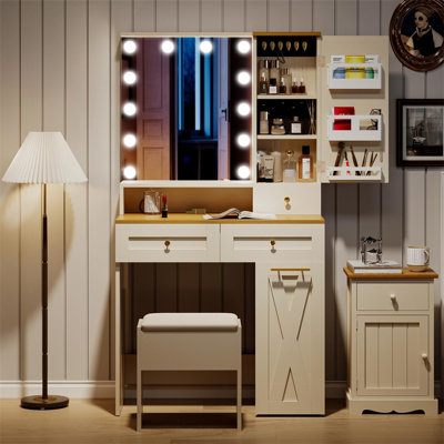 Solia Dressing Table with Mirror