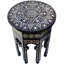 Table d'appoint à motif astral en nacre Moorish Marquetry