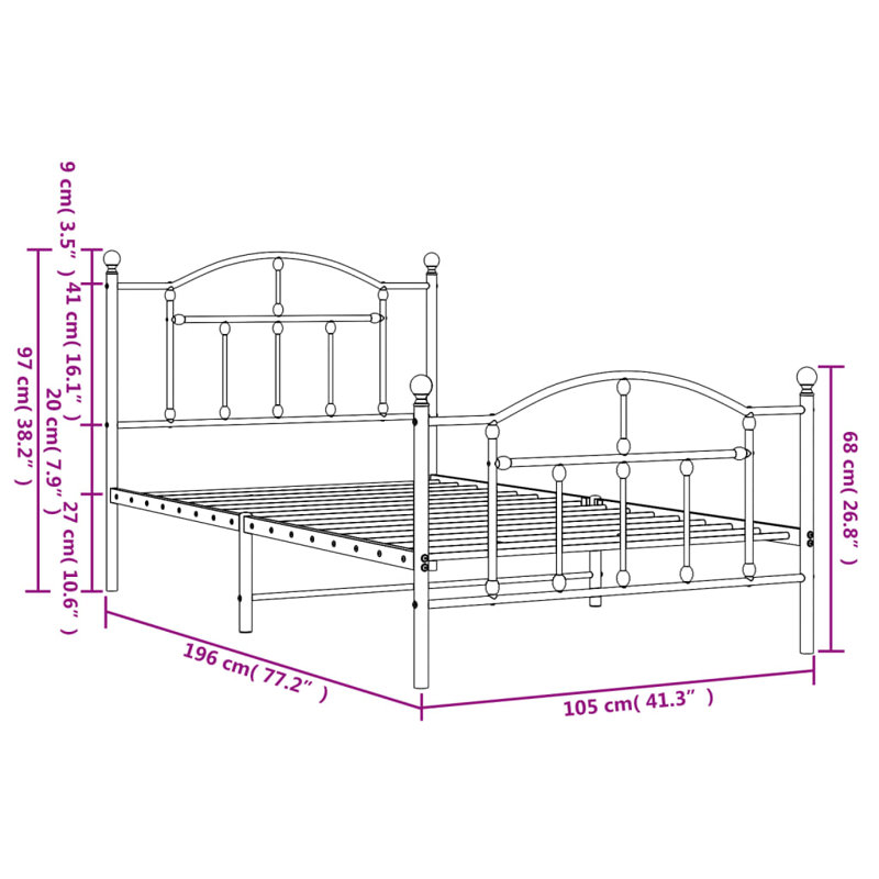 Arthurson DE Size - 100 X 200 Cm Bed