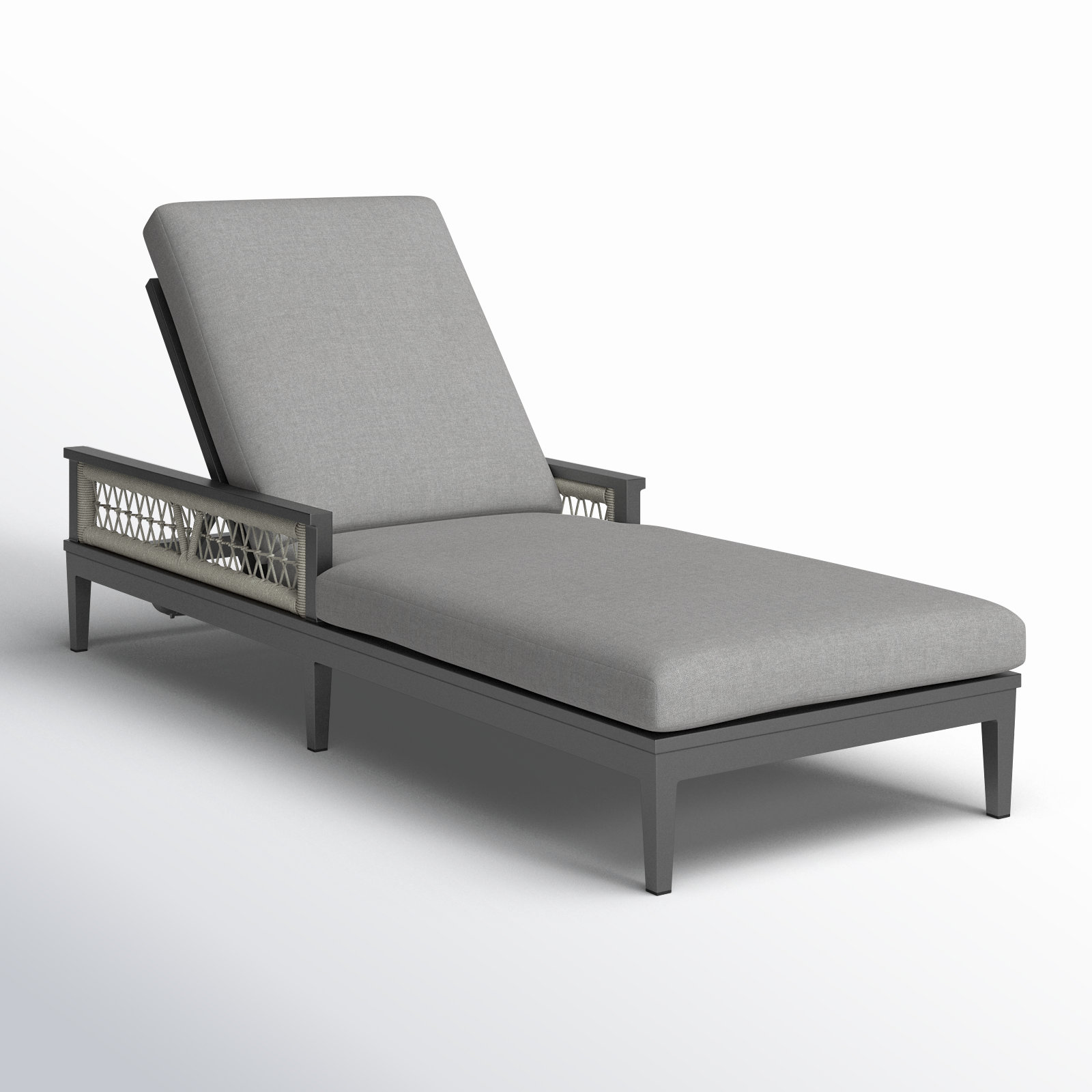 Evalyn 30'' Outdoor Aluminum Chaise Lounge