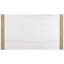 Ensemble de salle à manger 6 pièces en marbre véritable blanc de style contemporain avec table rectangulaire et dossier plein-1615900760