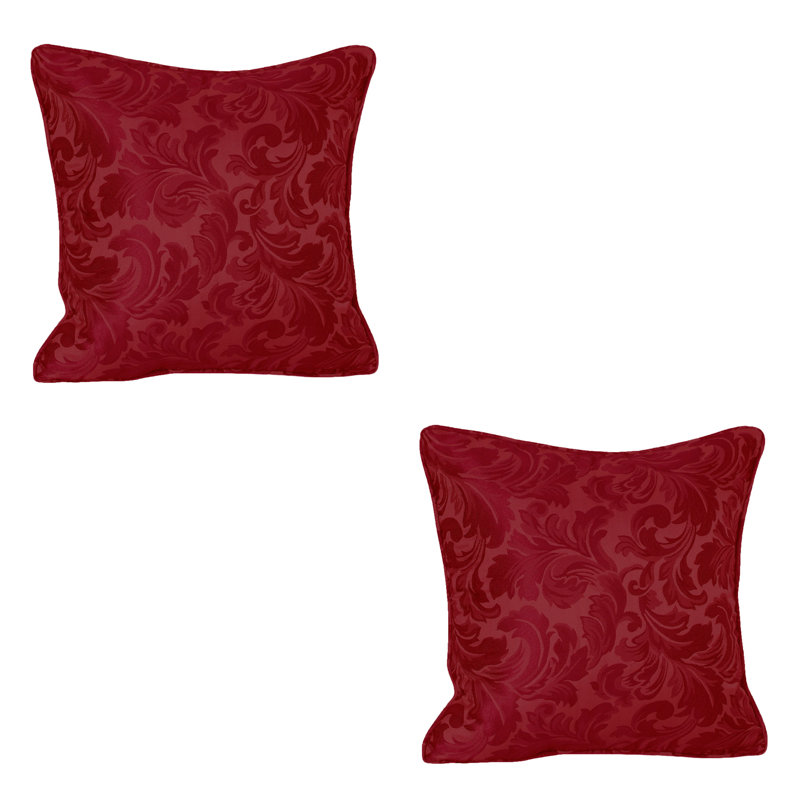 Anwitha Pack of 2 Cushions with Filling, Wine