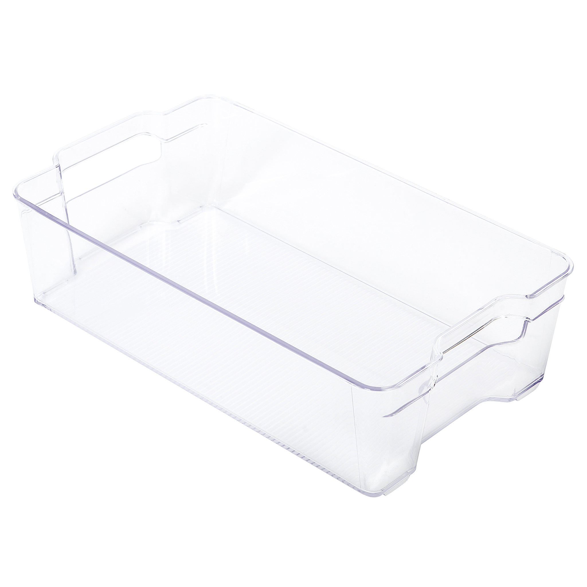 Boîte de rangement empilable en plastique transparent pour