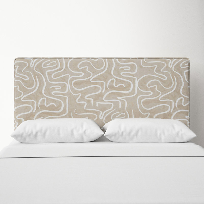 Tête de lit tapissier Marquise, Simple, Evelyn abstrait naturel