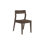 Chaise d'appoint à dossier bas en bois massif Linzy