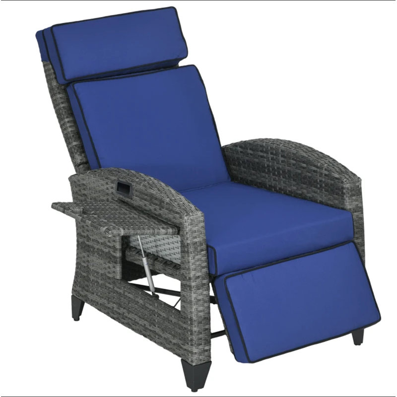 Méridienne inclinable, Fauteuil inclinable d'extérieur, Kaki