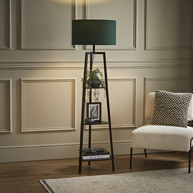 Aidrian 155cm Tripod Floor Lamp, Black, No, Green
