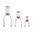 Modern Metal Pillar Candle Holder with Arched Stand Base - Decorative Tabletop Candlestick Holder for Home Decor - Set of 3, 22", 16", 10"-1212426072
