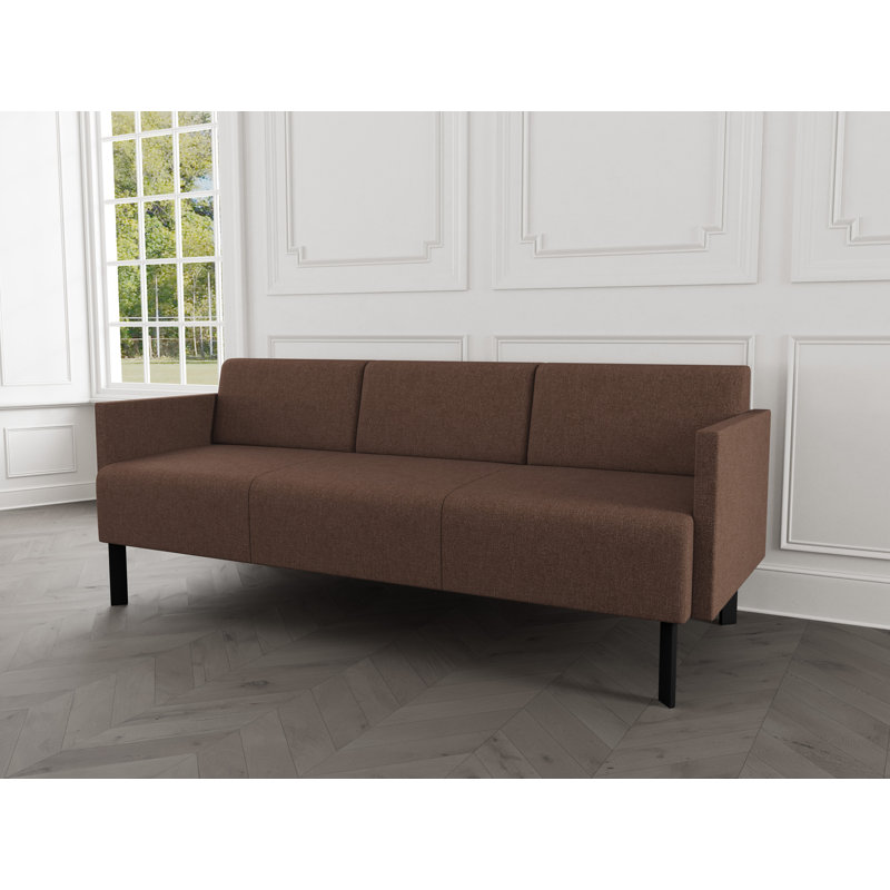 Luxe Lounge Reception Sofa, Black Steel, Archetype Cafe