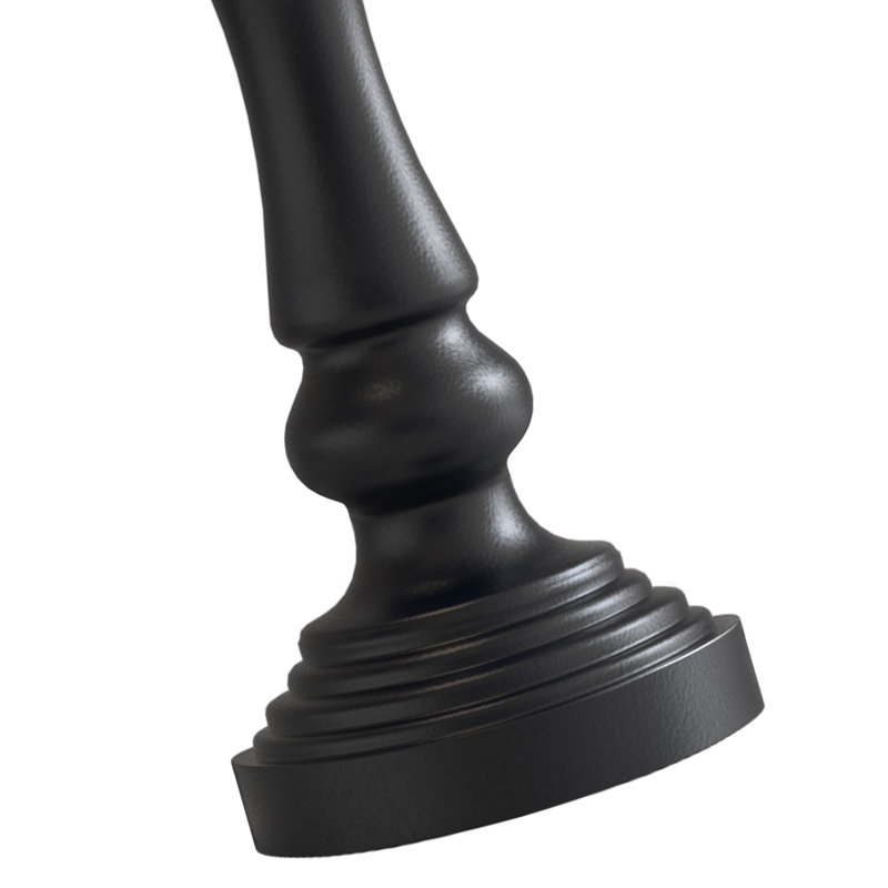 Lampe de table en résine Archo de 26 po avec abat-jour tissé à la main pour chambre à coucher Arcola, Noir