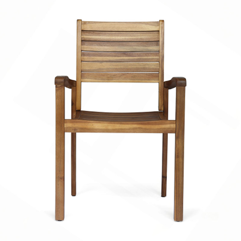 Chaise de salle à manger d'extérieur, Bois d'acacia