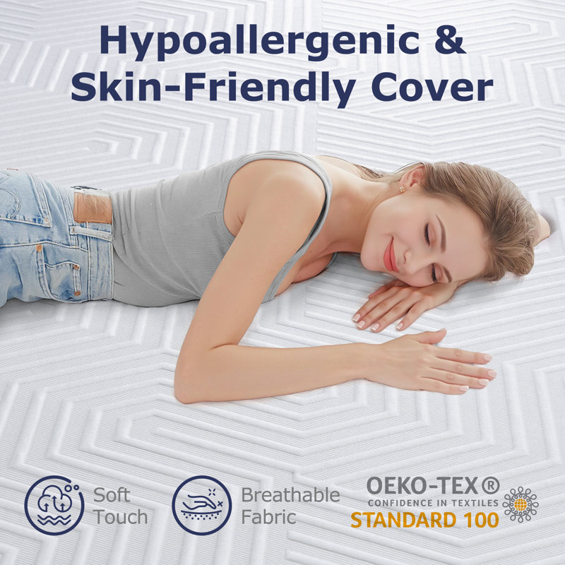 Surmatelas réversible Bedstory avec mousse à mémoire de forme infusée de bambou, Lit simple, 3"