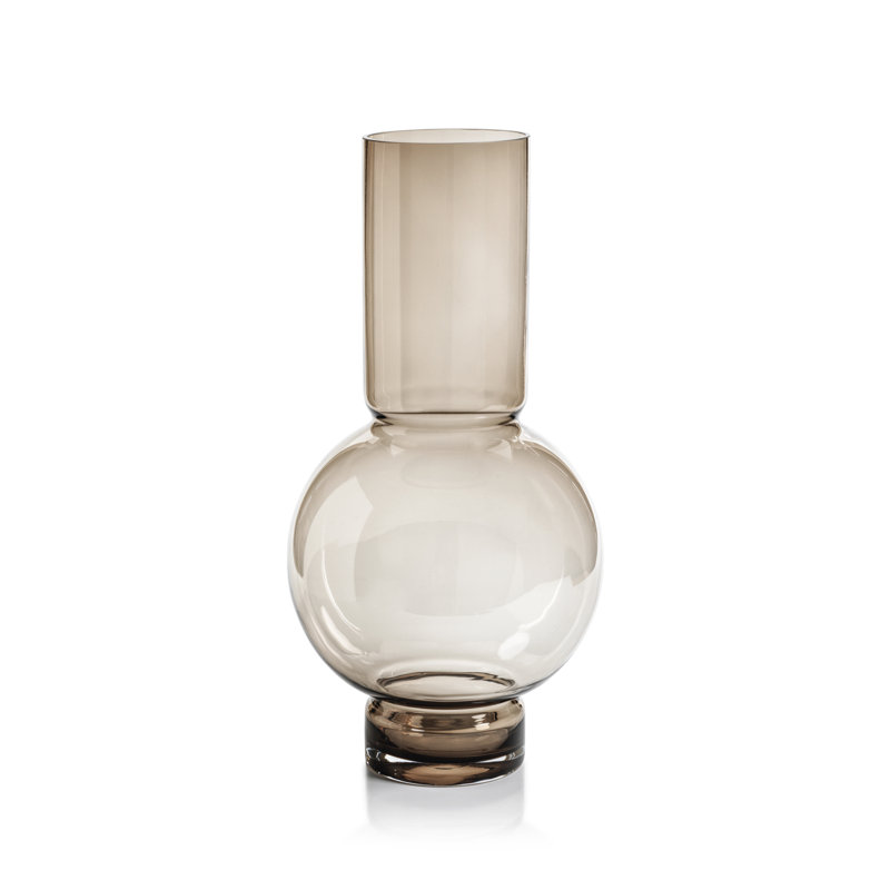 19.75'' Glass Table Vase, Taupe