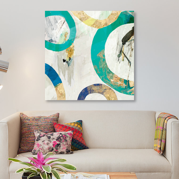 « rings ii », impression sur toile, H 12 po x l 12 po x P 1,5 po, Toile tendue, Pas de tapis