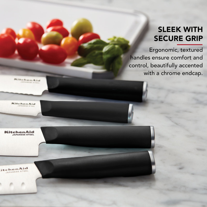 KitchenAid Classic 4 Piece Chef Knife Set, Black