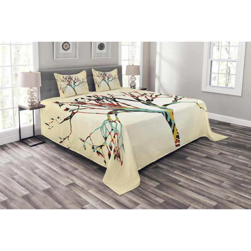 Rustic Polyester Coverlet, Queen Coverlet + 2 Shams